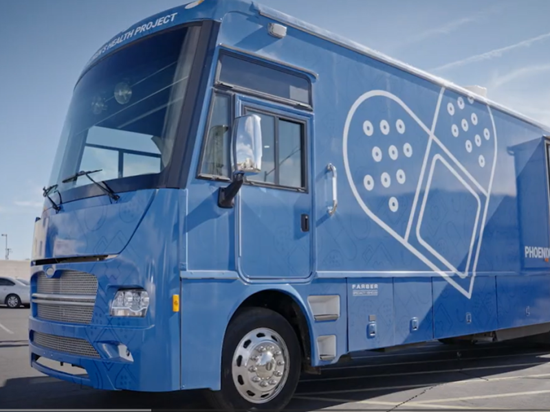 Large blue rv